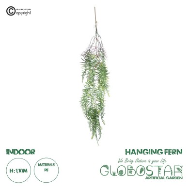 GloboStar® Artificial Garden ASPARAGUS HANGING PLANT 20619 Τεχνητό Διακοσμητικό Κρεμαστό Φυτό Σπαράγγι Υ110cm